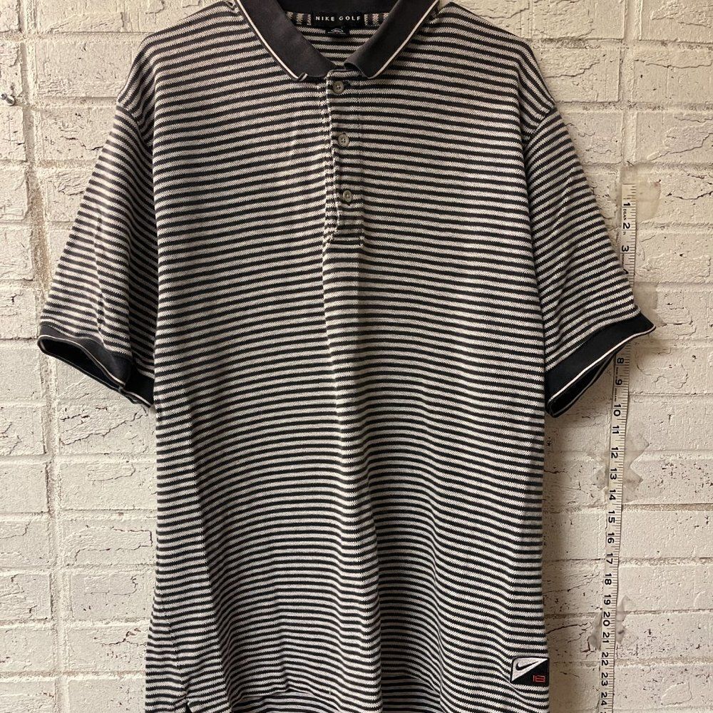 Nike Golf Mens Striped Short Sleeve Polo Shirt XL Athletic Activewear - Picture 2 of 10